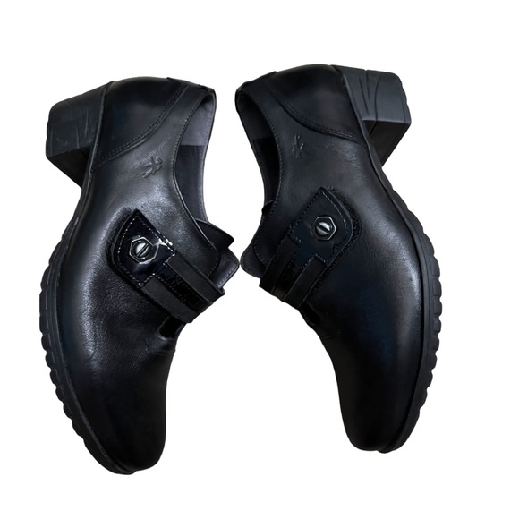 Fluchos Spain Women’s Black Leather Oxford Shoes w/ Velcro Strap 37 6.5 - Picture 5 of 9